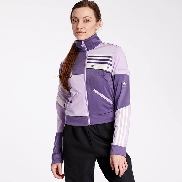 adidas purple track top